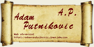 Adam Putniković vizit kartica